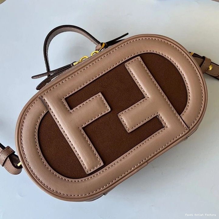 Cheap HOT Case Mini Fendi O'Lock Calf In Grey Leather Camera 0728